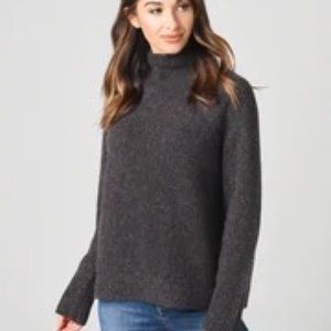 Vince Cashmere Donegal Turtleneck “cold brew” XXS